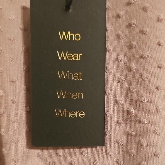 W5 Lavender Textured Knot Front Blouse - Picture 2 of 7